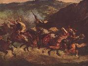 Eugene Delacroix Marokkanische Fantasia Spain oil painting artist